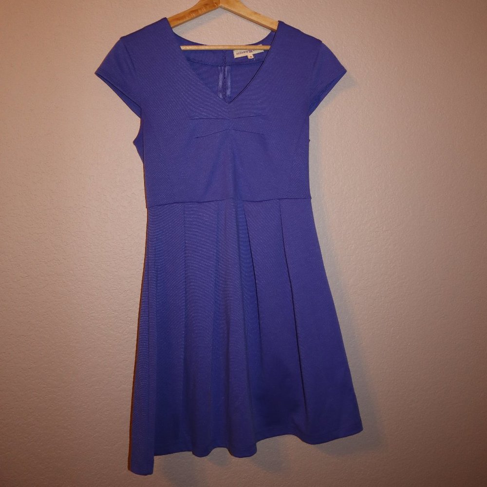 Altar'd State Purple Cap Sleeve V-Neck Dress